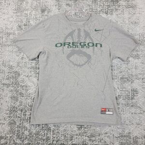 Oregon Ducks Shirt Men's Size Large Gray Football Nike Team University